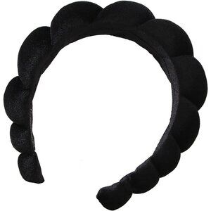 🆕Women Black Cotton Blend Terry Cloth Makeup Hair Wrap Facial Mask Shower